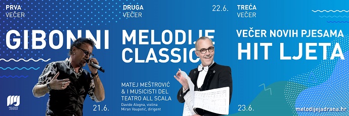 Poznati izvođači završne večeri Melodija Jadrana