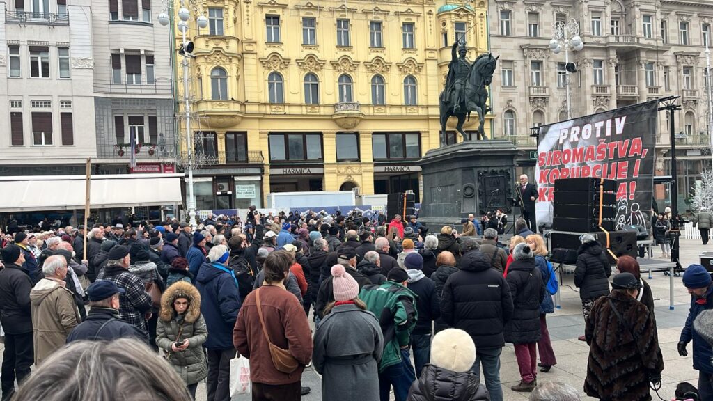 Novi prosvjed umirovljenika u Zagrebu