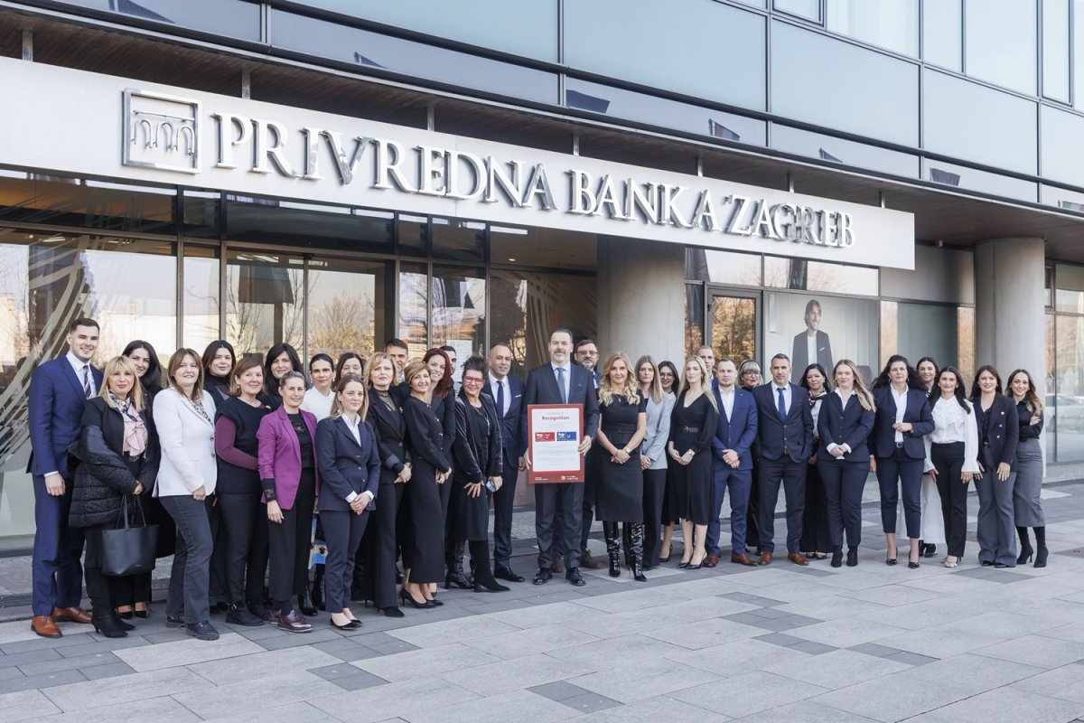 PBZ dobitnik certifikata Top Employer Hrvatska za 2026. godinu