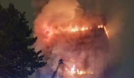 Gori Vjesnikov neboder u Zagrebu