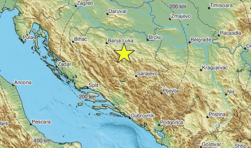 Potres magnitude 4.6 pogodio područje oko Zenice u BiH