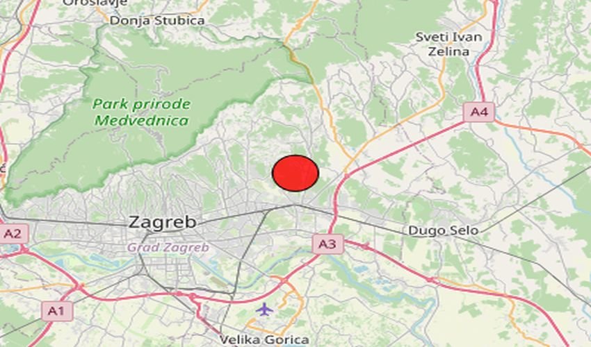 Potres jačine 2,9 zabilježen na zagrebačkom području