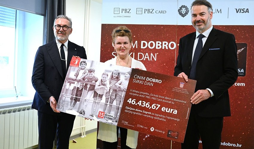 Donacijom PBZ Grupe Dječji dom Zagreb izgradio i opremio dječje igralište i vanjsko vježbalište