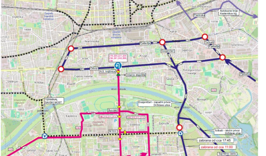 Zbog probe mimohoda danas se u Zagrebu zatvaraju brojne ceste