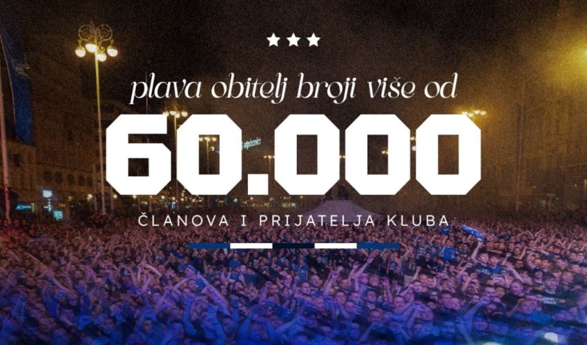 Dinamo premašio brojku od 60 tisuća članova