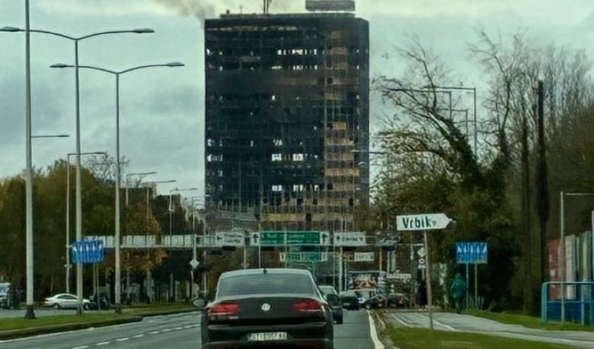 Prometni kolaps u Slavonskoj, ponovo dim iz nebodera Vjesnika