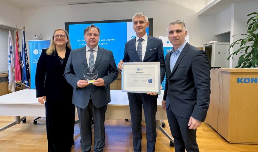 Končaru dodijeljen certifikat Employer Partner za izvrsnost u upravljanju ljudskim potencijalima