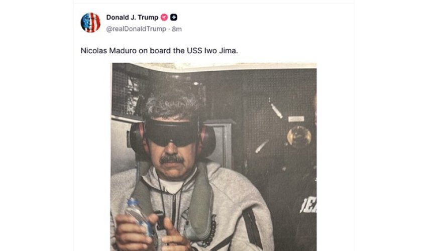 Trump objavio fotografiju uhićenog Madura