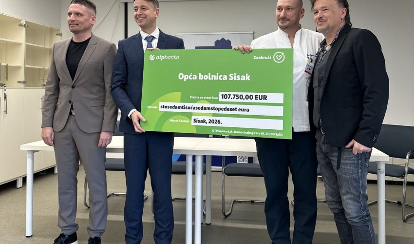 OTP donirao 215.500 eura Općoj bolnici Sisak i SOS Dječjem selu Hrvatska